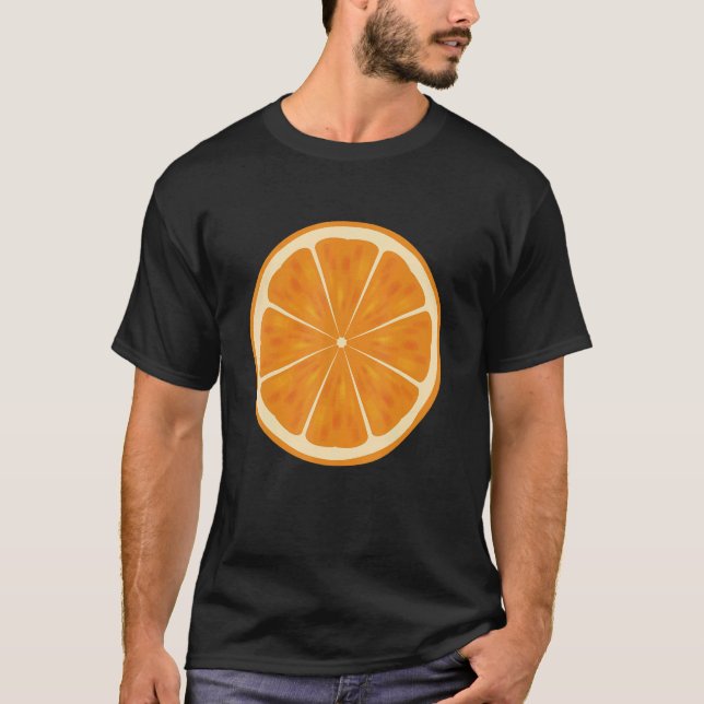 Orange orange för orange av flickfrukt t shirt (Framsida)