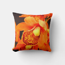 Orange Orchid Dekorativ kudde