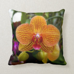 Orange Orchid Kudde
