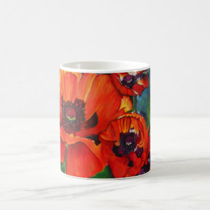 Orange Oriental Poppies Art Kaffemugg