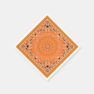 Orange orientaliskt motiv pappersservett