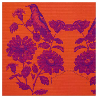 Orange Oriole Fabric Tyg