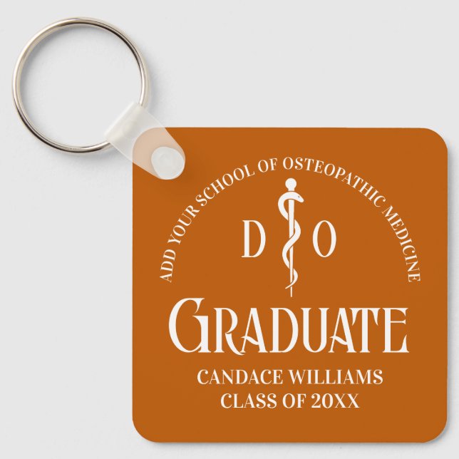 Orange Osteopatisk läkarskola Studenten Nyckelring (Framsida)