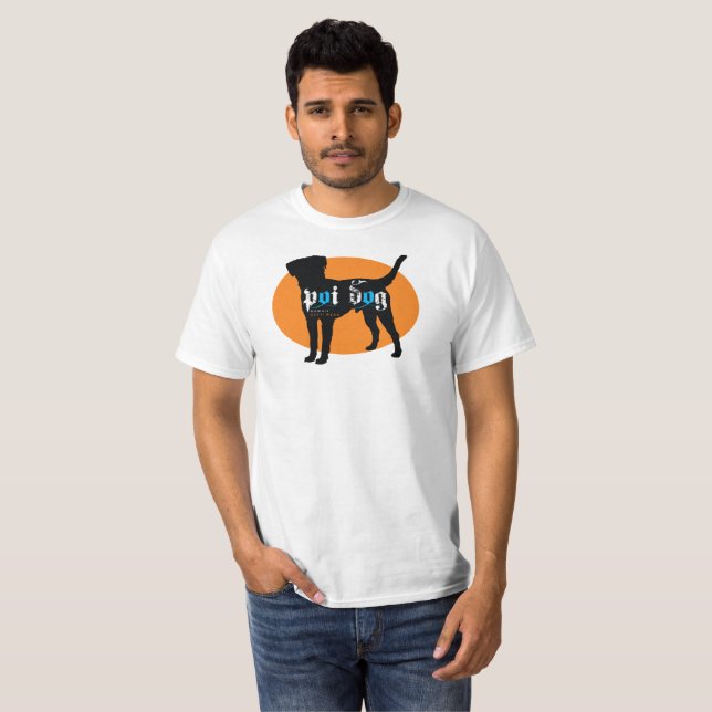 Orange Oval för Hawaii Poi hund Tee (Hel framsida)