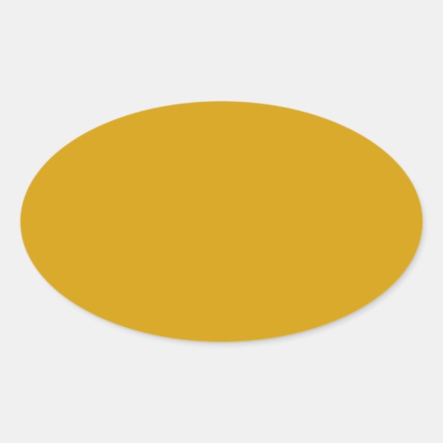 Orange Oval Sticker Ovalt Klistermärke (Framsida)