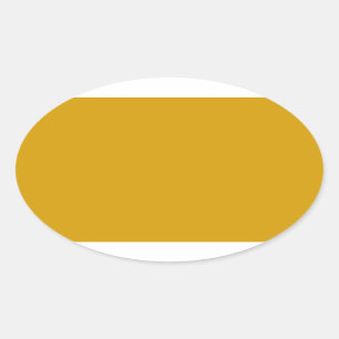 Orange Oval Sticker Ovalt Klistermärke