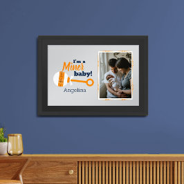 Orange P Rattle Miner Baby Photo Poster