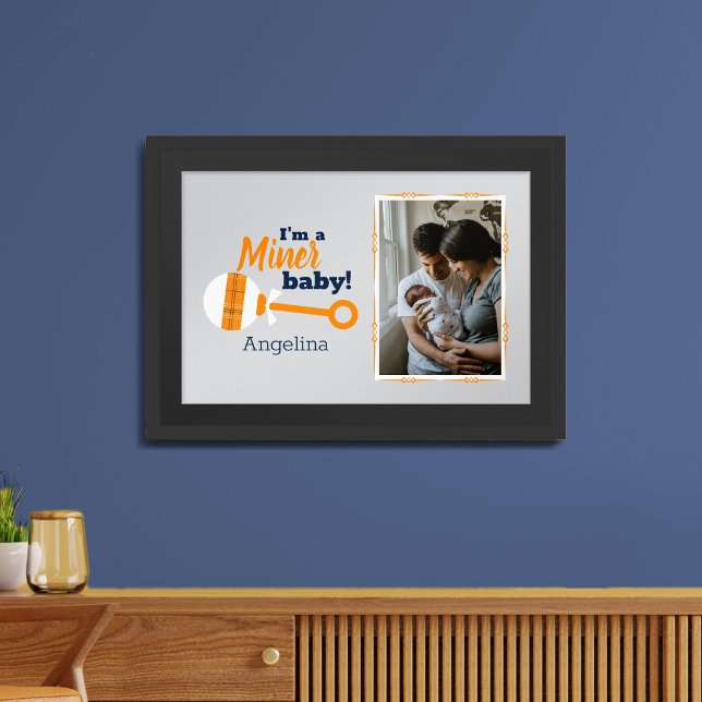 Orange P Rattle Miner Baby Photo Poster (Skapare uppladdad)