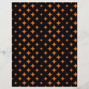 Orange på Black Halloween Mönster Craft Papper