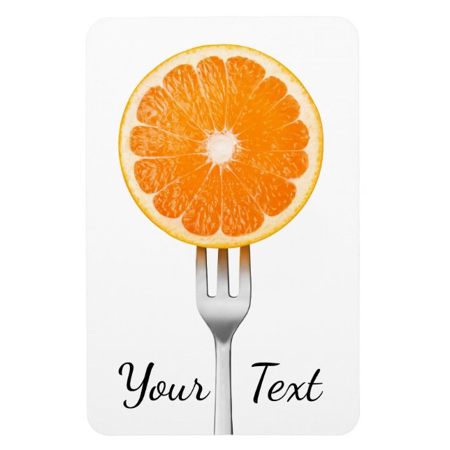 Orange på gaffel magnet (Vertikal)