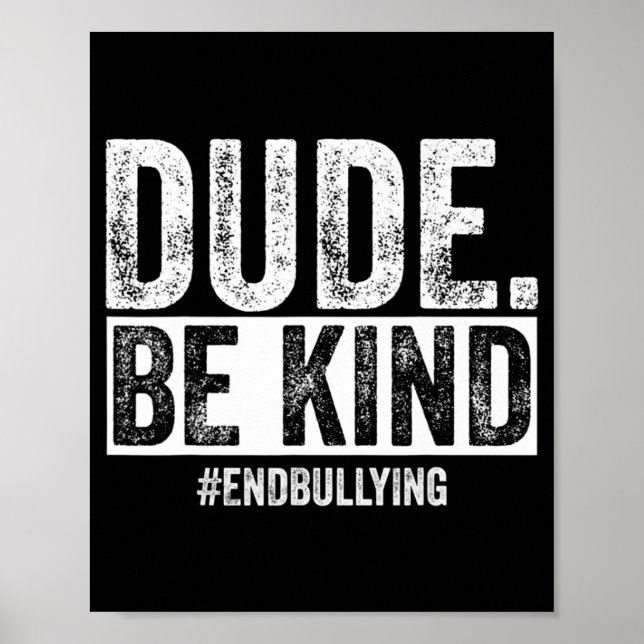 Orange på "Kindness Day Unity Day" Ingen mobbning Poster (Framsidan)