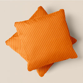 Orange på Orange, rastrerad enkel och Chic dekorfä Kudde