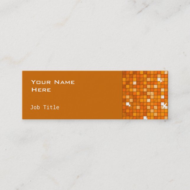 orange på Orangen Disco Tiles smala Mini Visitkort (Framsida)