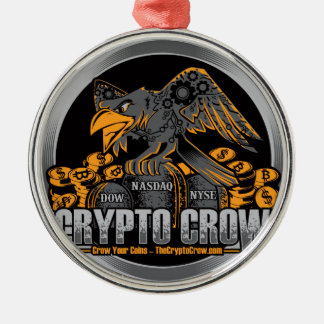 Orange på svart Crypto kråka Julgransprydnad Metall