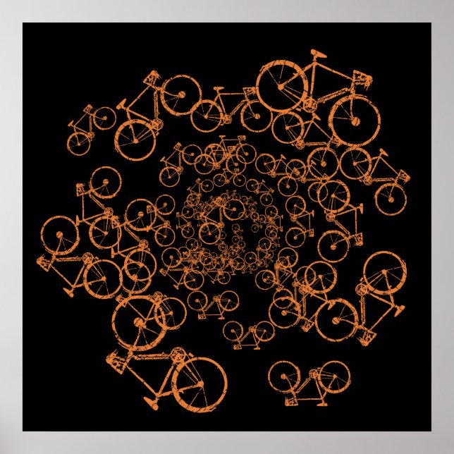 orange på svarta (anpassningsbar färg) poster (Framsidan)
