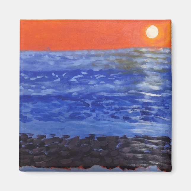 orange på vatten-magnet magnet (Framsidan)