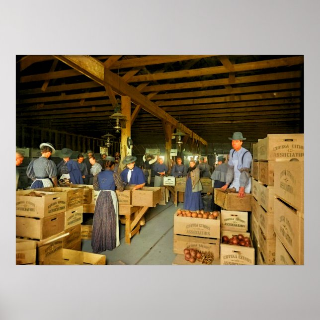 Orange Packing House Troligen Covina California ca Poster (Framsidan)