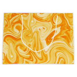 Orange Paint Swirl Art Modern Artisan Fun