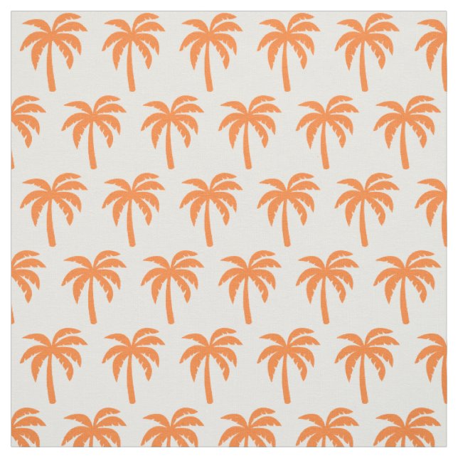 Orange palmträdtyg tyg (Provkarta)