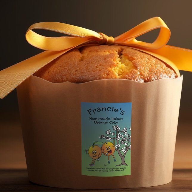 Orange Pals Lusnyj Tecknad Cake Marmalade med mera Mat Etikett (Skapare uppladdad)