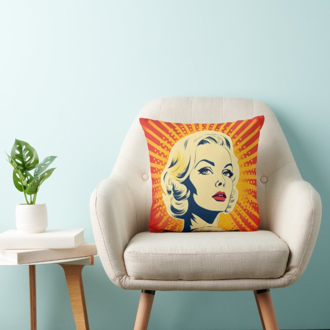 Orange Pap Art Blonde Kudde (Stol)