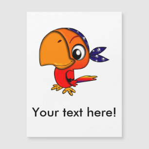 Orange papegojatecknad