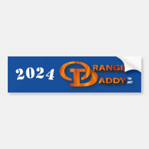 Orange pappa 2024 Bumper Sticker Bildekal