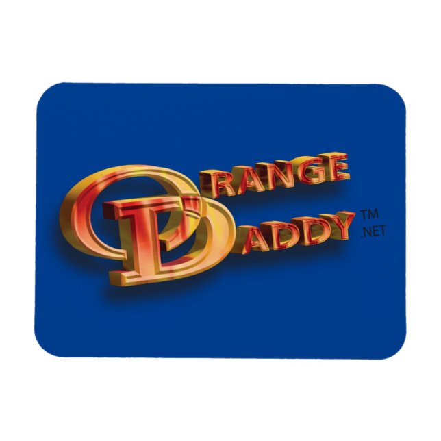 Orange pappa 3D Magnet (Horisontell)
