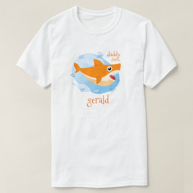 Orange pappa Shark T Shirt (Design framsida)