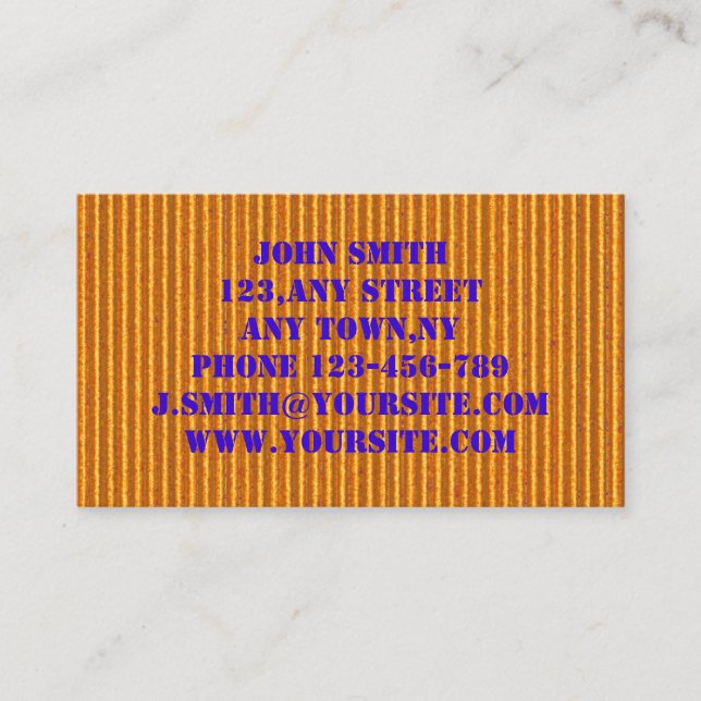 Orange pappvisitkortmall visitkort (Framsida)
