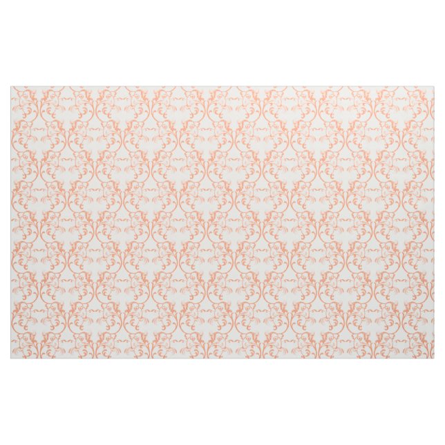 Orange Parisian Damask Pattern Fabric Tyg (Fat Quarter)