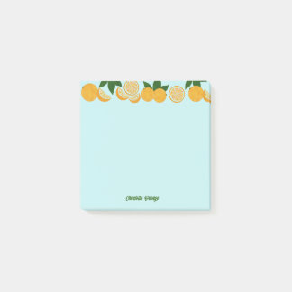 Orange Party Fruit Fresh School Office Post-it Block