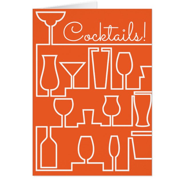 Orange party hälsningskort (Framsidan)