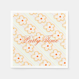 Orange Party Time Napkins Pappersservett