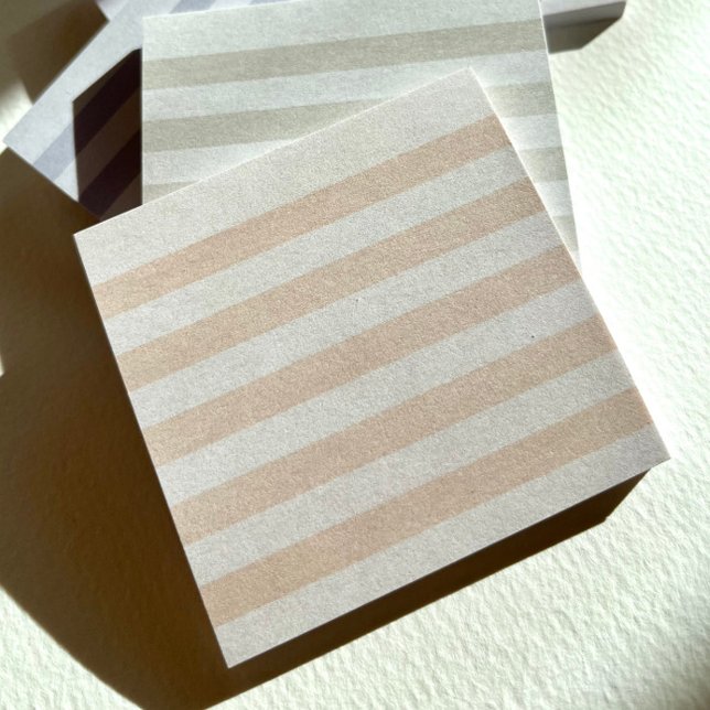 Orange Pastel Rand Post-it Notes (Soft tone-on-tone stripes make a subtle statement.)