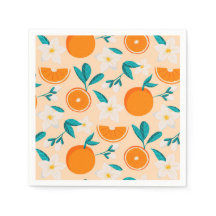 Orange Pattern servett | Frisk Citrusdesign