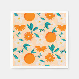 Orange Pattern servett | Frisk Citrusdesign