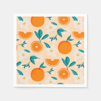 Orange Pattern servett | Frisk Citrusdesign