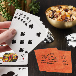 Orange Peace Kärlek Nursing-uppskattning Casinokort