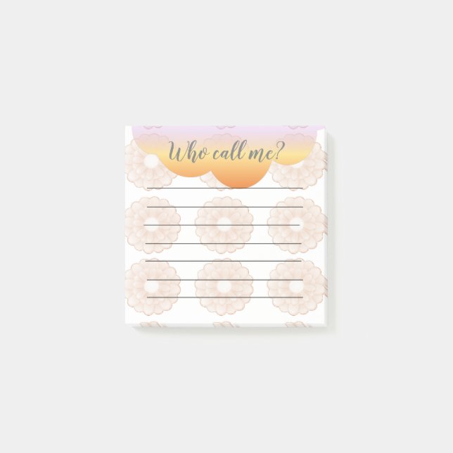 Orange Peach Anemones som kallar mig post-it Notes (Framsida)