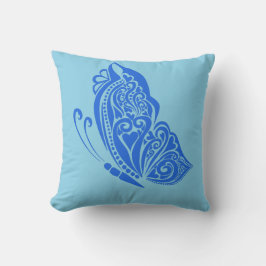 Orange Peach Butterfly Dekorativ kudde