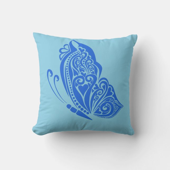 Orange Peach Butterfly Dekorativ kudde (Framsida)