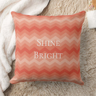 Orange Peach Chevron Kudde