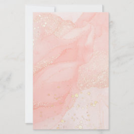 Orange Peach Liquid Marble Glitter Stationery Brevpapper