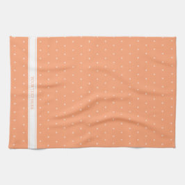 orange, peach modern motiv kökshandduk