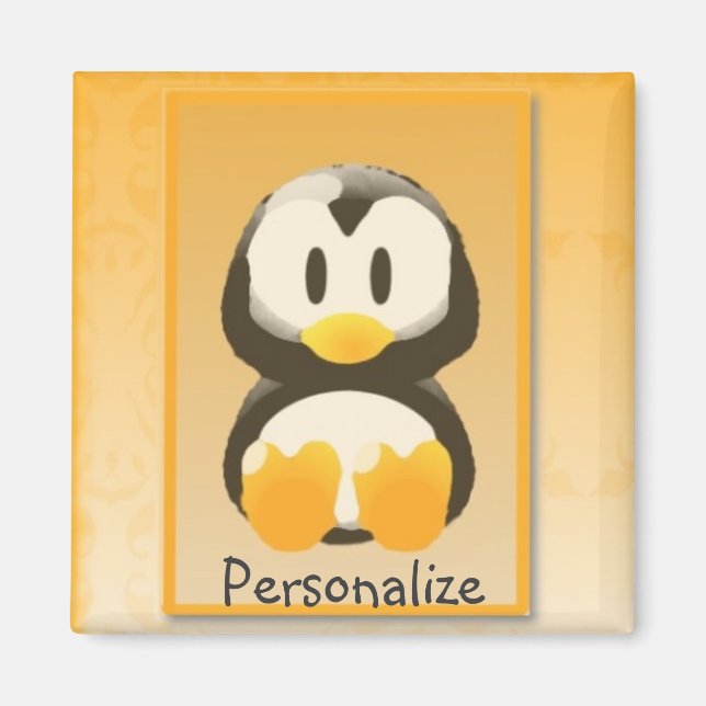Orange Penguin Magnet (Framsidan)