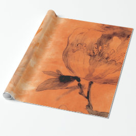 Orange Peonies 2 Decoupage Collage Design Presentpapper