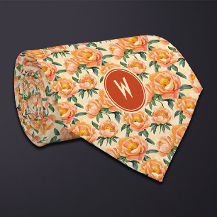 Orange Peonies Blommigt Slips
