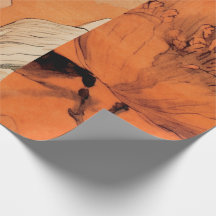 Orange Peonies Decoupage Collage