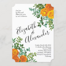 Orange Peony & Ro Blommigt Bröllop